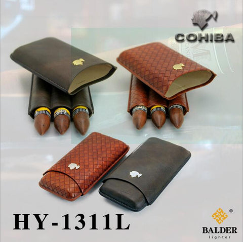 Cigar Case 3 Tubes Cigars Holder