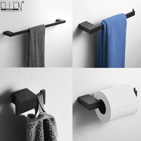 Black Robe Hook Towel Bar